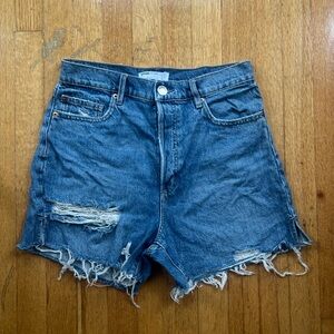 Garage Ripped Blue Jean Shorts